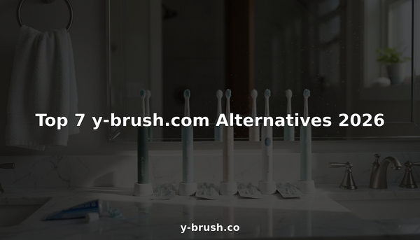 Range of automatic toothbrushes on bathroom sink