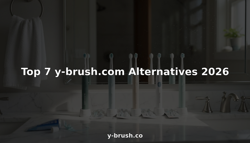 Range of automatic toothbrushes on bathroom sink