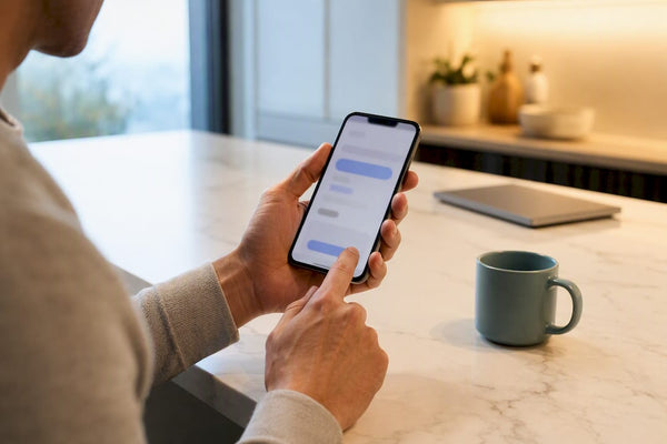 Hands canceling a subscription on smartphone
