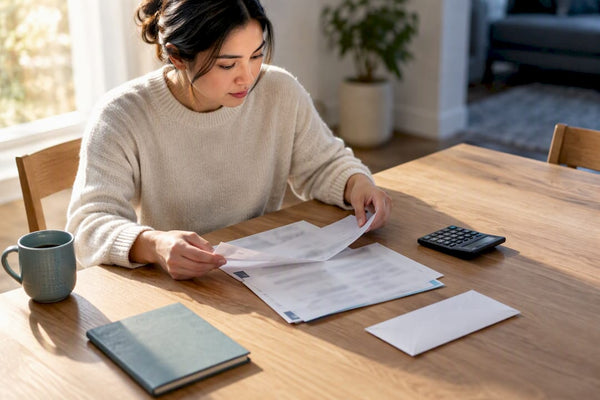 Consumer reviewing health account eligibility information