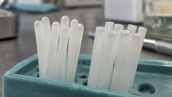 Rounded and flat-cut nylon bristle ends